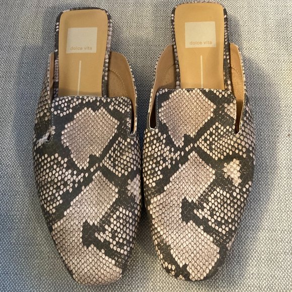 Dolce Vita Snakeskin Mules SZ 8 - Picture 1 of 4